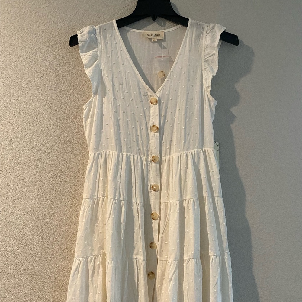 NWT sweet wanderer dress summer medium white - Picture 5 of 6